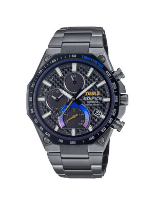 CASIO EDIFICE นาฬิกาข้อมือ นาฬิกากันน้ำ นาฬิกาของแท้ ประกันศูนย์ CMG 1 ปี รุ่น EQB-1100TMS-1A นาฬิกาสีดำ