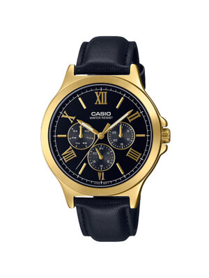 CASIO MID YEAR SALE นาฬิกาคาสิโอ พร้อมส่ง นาฬิกาข้อมือ นาฬิกากันน้ำ นาฬิกาของแท้ BTS ประกันศูนย์ CMG 1 ปี รุ่น MTP-V300GL-1A นาฬิกาสีดำ