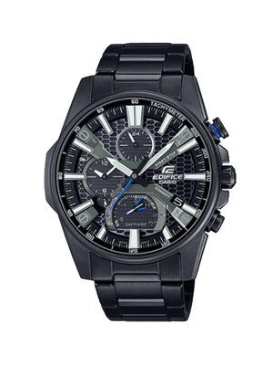 CASIO EDIFICE นาฬิกาข้อมือ นาฬิกากันน้ำ นาฬิกาของแท้ ประกันศูนย์ CMG 1 ปี รุ่น EQB-1200DC-1A นาฬิกาสีดำ