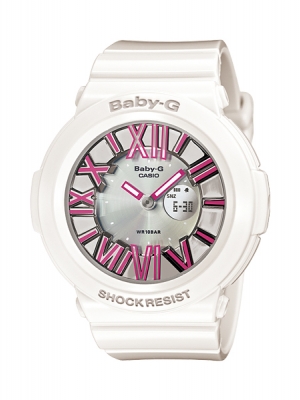 CASIO BABY-G นาฬิกาข้อมือ นาฬิกากันน้ำ นาฬิกาของแท้ ประกันศูนย์ CMG 1 ปี รุ่น BGA-160-7B2 นาฬิกาสีขาว