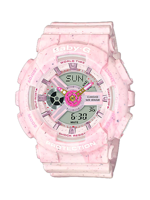 CASIO BABY-G นาฬิกาข้อมือ นาฬิกากันน้ำ นาฬิกาของแท้ ประกันศูนย์ CMG 1 ปี รุ่น BA-110PI-4A นาฬิกาสีชมพู
