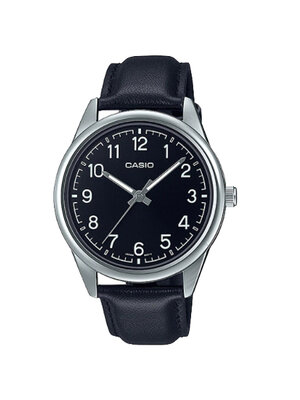 CASIO นาฬิกาคาสิโอ นาฬิกาข้อมือ นาฬิกากันน้ำ นาฬิกาของแท้ ประกันศูนย์ CMG 1 ปี รุ่น MTP-V005L-1B4 นาฬิกาสีดำ