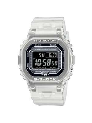 CASIO G-SHOCK นาฬิกาข้อมือ นาฬิกากันน้ำ นาฬิกาของแท้ ประกันศูนย์ CMG 1 ปี รุ่น DW-B5600G-7 นาฬิกาสีใส