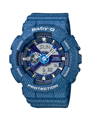 CASIO BABY-G นาฬิกาข้อมือ นาฬิกากันน้ำ นาฬิกาของแท้ ประกันศูนย์ CMG 1 ปี รุ่น BA-110DC-2A2 นาฬิกาสีน้ำเงิน