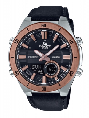 CASIO EDIFICE นาฬิกาข้อมือ นาฬิกากันน้ำ นาฬิกาของแท้ ประกันศูนย์ CMG 1 ปี รุ่น ERA-110GL-1A นาฬิกาสีดำ