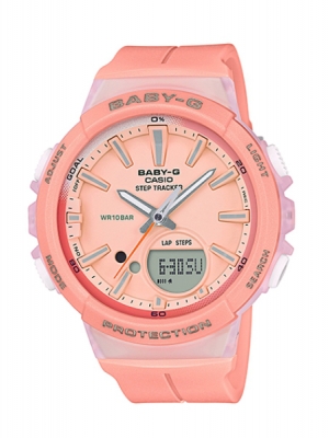 CASIO BABY-G นาฬิกาข้อมือ นาฬิกากันน้ำ นาฬิกาของแท้ ประกันศูนย์ CMG 1 ปี รุ่น BGS-100-4A นาฬิกาสีส้ม