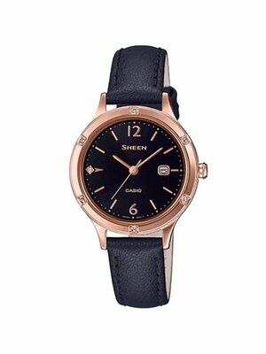 CASIO SHEEN นาฬิกาข้อมือ นาฬิกากันน้ำ นาฬิกาของแท้ ประกันศูนย์ CMG 1 ปี รุ่น SHE-4533PGL-1A นาฬิกาสีดำ