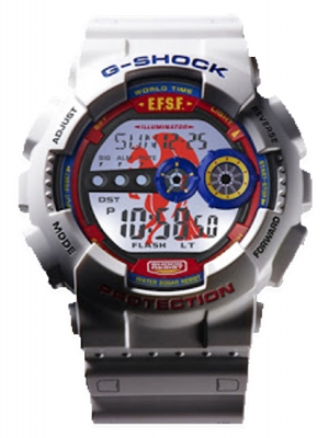CASIO G-SHOCK นาฬิกาข้อมือ นาฬิกากันน้ำ นาฬิกาของแท้ ประกันศูนย์ CMG 1 ปี รุ่น GD-100 GUNDAM Mobile Suit นาฬิกาสีขาว