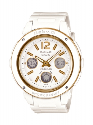 CASIO BABY-G นาฬิกาข้อมือ นาฬิกากันน้ำ นาฬิกาของแท้ ประกันศูนย์ CMG 1 ปี รุ่น BGA-151-7B นาฬิกาสีขาว