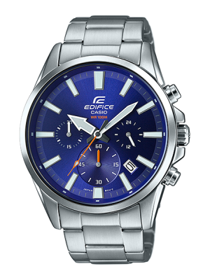 CASIO EDIFICE นาฬิกาข้อมือ นาฬิกากันน้ำ นาฬิกาของแท้ ประกันศูนย์ CMG 1 ปี รุ่น EFV-510D-2A นาฬิกาสีเงิน