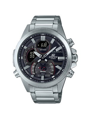 CASIO EDIFICE นาฬิกาข้อมือ นาฬิกากันน้ำ นาฬิกาของแท้ ประกันศูนย์ CMG 1 ปี รุ่น ECB-30D-1A นาฬิกาสีเงิน