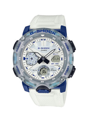 CASIO G-SHOCK นาฬิกาข้อมือ นาฬิกากันน้ำ นาฬิกาของแท้ ประกันศูนย์ CMG 1 ปี รุ่น GA-2000HC-7A นาฬิกาสีขาว