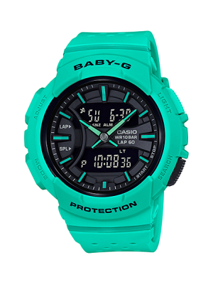 CASIO BABY-G นาฬิกาข้อมือ นาฬิกากันน้ำ นาฬิกาของแท้ ประกันศูนย์ CMG 1 ปี รุ่น BGA-240-3A นาฬิกาสีเขียว