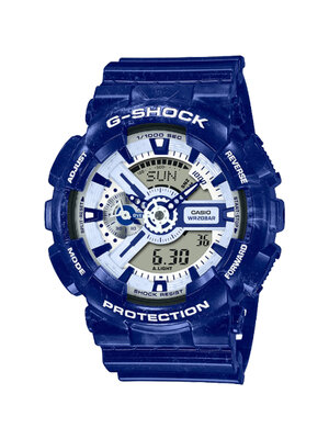 CASIO G-SHOCK นาฬิกาข้อมือ นาฬิกากันน้ำ นาฬิกาของแท้ ประกันศูนย์ CMG 1 ปี รุ่น GA-110BWP-2A นาฬิกาสีน้ำเงิน