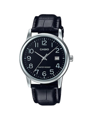 CASIO นาฬิกาคาสิโอ นาฬิกาข้อมือ นาฬิกากันน้ำ นาฬิกาของแท้ ประกันศูนย์ CMG 1 ปี รุ่น MTP-V002L-1B นาฬิกาสีดำ