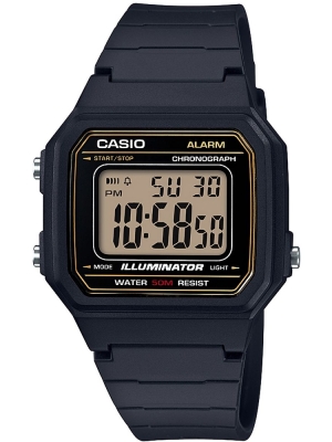CASIO นาฬิกาคาสิโอ นาฬิกาข้อมือ นาฬิกากันน้ำ นาฬิกาของแท้ ประกันศูนย์ CMG 1 ปี รุ่น W-217H-9A นาฬิกาสีดำ