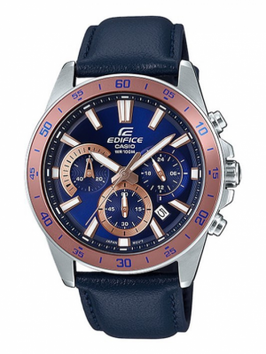 CASIO EDIFICE นาฬิกาข้อมือ นาฬิกากันน้ำ นาฬิกาของแท้ ประกันศูนย์ CMG 1 ปี รุ่น EFV-570L-2B นาฬิกาสีน้ำเงิน
