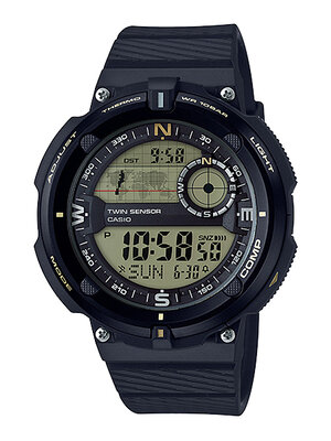 CASIO นาฬิกาคาสิโอ นาฬิกาข้อมือ นาฬิกากันน้ำ นาฬิกาของแท้ ประกันศูนย์ CMG 1 ปี รุ่น SGW-600H-9A นาฬิกาสีดำ