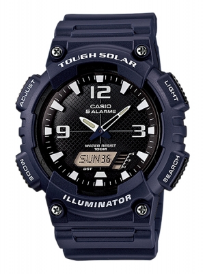 CASIO นาฬิกาคาสิโอ นาฬิกาข้อมือ นาฬิกากันน้ำ นาฬิกาของแท้ ประกันศูนย์ CMG 1 ปี รุ่น AQ-S810W-2A2 นาฬิกาสีดำ