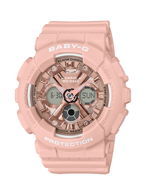 CASIO BABY-G นาฬิกาข้อมือ นาฬิกากันน้ำ นาฬิกาของแท้ ประกันศูนย์ CMG 1 ปี รุ่น BA-130-4A นาฬิกาสีชมพู