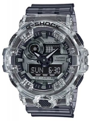 CASIO G-SHOCK นาฬิกาข้อมือ นาฬิกากันน้ำ นาฬิกาของแท้ ประกันศูนย์ CMG 1 ปี รุ่น GA-700SK-1A นาฬิกาสีใส