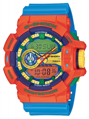 CASIO MID YEAR SALE G-SHOCK พร้อมส่ง นาฬิกาข้อมือ นาฬิกากันน้ำ นาฬิกาของแท้ ประกันศูนย์ CMG 1 ปี รุ่น GA-400-4A นาฬิกาสีส้ม