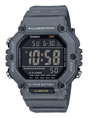 CASIO MID YEAR SALE นาฬิกาคาสิโอ พร้อมส่ง นาฬิกาข้อมือ นาฬิกากันน้ำ นาฬิกาของแท้ BTS ประกันศูนย์ CMG 1 ปี รุ่น AE-1600WH-8B นาฬิกาสีเทา