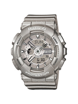 CASIO BABY-G นาฬิกาข้อมือ นาฬิกากันน้ำ นาฬิกาของแท้ ประกันศูนย์ CMG 1 ปี รุ่น BA-110BC-8A นาฬิกาสีเทา