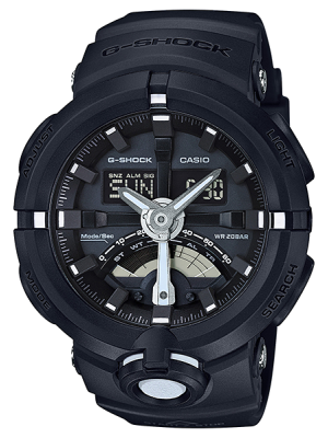 CASIO G-SHOCK นาฬิกาข้อมือ นาฬิกากันน้ำ นาฬิกาของแท้ ประกันศูนย์ CMG 1 ปี รุ่น GA-500-1A นาฬิกาสีดำ