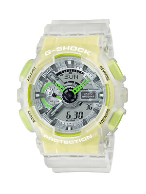 CASIO G-SHOCK นาฬิกาข้อมือ นาฬิกากันน้ำ นาฬิกาของแท้ ประกันศูนย์ CMG 1 ปี รุ่น GA-110LS-7A นาฬิกาสีขาว