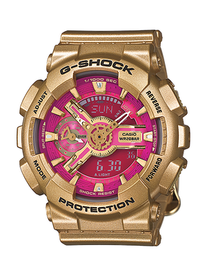 CASIO G-SHOCK นาฬิกาข้อมือ นาฬิกากันน้ำ นาฬิกาของแท้ ประกันศูนย์ CMG 1 ปี รุ่น GMA-S110GD-4A1 นาฬิกาสีทอง