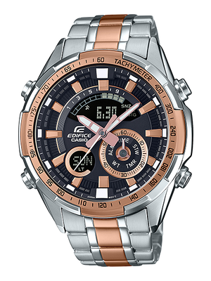 CASIO EDIFICE นาฬิกาข้อมือ นาฬิกากันน้ำ นาฬิกาของแท้ ประกันศูนย์ CMG 1 ปี รุ่น ERA-600SG-1A9 นาฬิกาสีเงิน