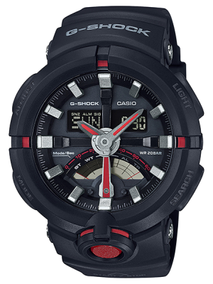 CASIO G-SHOCK นาฬิกาข้อมือ นาฬิกากันน้ำ นาฬิกาของแท้ ประกันศูนย์ CMG 1 ปี รุ่น GA-500-1A4 นาฬิกาสีดำ