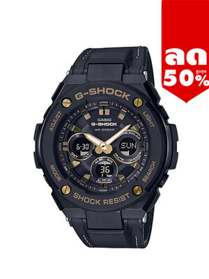 CASIO G-SHOCK นาฬิกาข้อมือ นาฬิกากันน้ำ นาฬิกาของแท้ ประกันศูนย์ CMG 1 ปี รุ่น GST-S300GL-1A นาฬิกาสีดำ