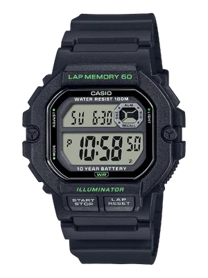 CASIO MID YEAR SALE นาฬิกาคาสิโอ นาฬิกาข้อมือ นาฬิกากันน้ำ นาฬิกาของแท้ ประกันศูนย์ CMG 1 ปี รุ่น WS-1400H-1A นาฬิกาสีดำ