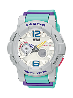 CASIO BABY-G นาฬิกาข้อมือ นาฬิกากันน้ำ นาฬิกาของแท้ ประกันศูนย์ CMG 1 ปี รุ่น BGA-180-3B นาฬิกาสีฟ้า