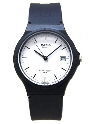 CASIO นาฬิกาคาสิโอ นาฬิกาข้อมือ นาฬิกากันน้ำ นาฬิกาของแท้ ประกันศูนย์ CMG 1 ปี รุ่น MW-59-7E นาฬิกาสีดำ