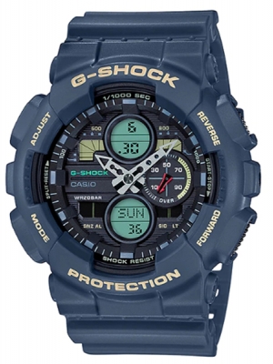 CASIO G-SHOCK นาฬิกาข้อมือ นาฬิกากันน้ำ นาฬิกาของแท้ ประกันศูนย์ CMG 1 ปี รุ่น GA-140-2A นาฬิกาสีกรม