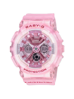 CASIO BABY-G นาฬิกาข้อมือ นาฬิกากันน้ำ นาฬิกาของแท้ ประกันศูนย์ CMG 1 ปี รุ่น BA-130CV-4A นาฬิกาสีชมพู