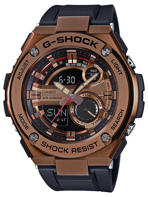 CASIO G-SHOCK นาฬิกาข้อมือ นาฬิกากันน้ำ นาฬิกาของแท้ ประกันศูนย์ CMG 1 ปี รุ่น GST-210B-4A นาฬิกาสีน้ำตาล