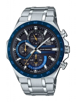 CASIO EDIFICE นาฬิกาข้อมือ นาฬิกากันน้ำ นาฬิกาของแท้ ประกันศูนย์ CMG 1 ปี รุ่น EQS-920DB-2A นาฬิกาสีเงิน
