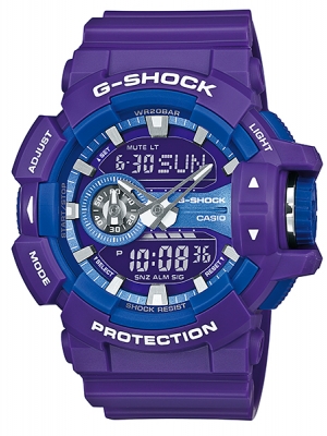 CASIO G-SHOCK นาฬิกาข้อมือ นาฬิกากันน้ำ นาฬิกาของแท้ ประกันศูนย์ CMG 1 ปี รุ่น GA-400A-6A นาฬิกาสีม่วง