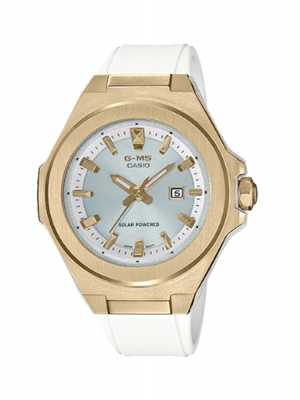 CASIO MID YEAR SALE G-MS นาฬิกาข้อมือ นาฬิกากันน้ำ นาฬิกาของแท้ ประกันศูนย์ CMG 1 ปี รุ่น MSG-S500G-7A นาฬิกาสีขาว
