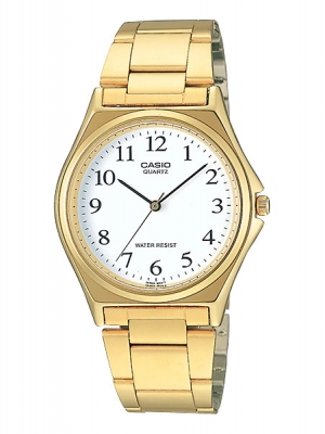 CASIO นาฬิกาคาสิโอ นาฬิกาข้อมือ นาฬิกากันน้ำ นาฬิกาของแท้ ประกันศูนย์ CMG 1 ปี รุ่น MTP-1130N-7B นาฬิกาสีทอง