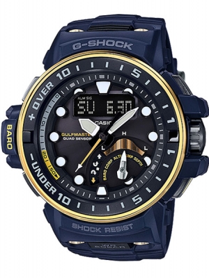 CASIO G-SHOCK นาฬิกาข้อมือ นาฬิกากันน้ำ นาฬิกาของแท้ ประกันศูนย์ CMG 1 ปี รุ่น GWN-Q1000NV-2A นาฬิกาสีน้ำเงิน