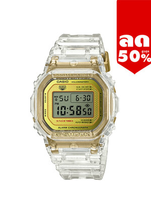CASIO MID YEAR SALE G-SHOCK พร้อมส่ง นาฬิกาข้อมือ นาฬิกากันน้ำ นาฬิกาของแท้ ประกันศูนย์ CMG 1 ปี รุ่น DW-5035E-7 นาฬิกาสีทอง