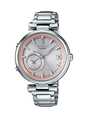 CASIO SHEEN นาฬิกาข้อมือ นาฬิกากันน้ำ นาฬิกาของแท้ ประกันศูนย์ CMG 1 ปี รุ่น SHB-100D-4A นาฬิกาสีเงิน