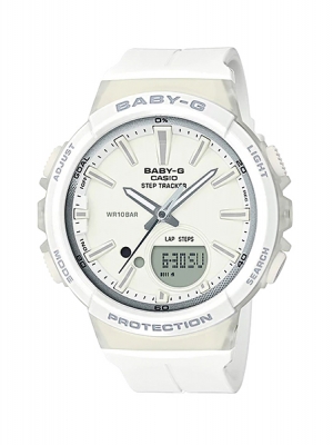 CASIO BABY-G นาฬิกาข้อมือ นาฬิกากันน้ำ นาฬิกาของแท้ ประกันศูนย์ CMG 1 ปี รุ่น BGS-100-7A1 นาฬิกาสีขาว
