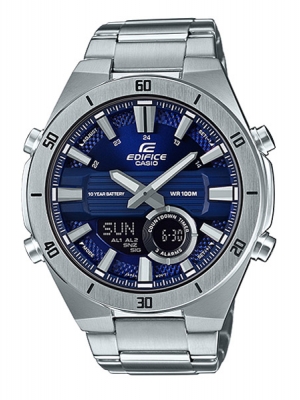 CASIO EDIFICE นาฬิกาข้อมือ นาฬิกากันน้ำ นาฬิกาของแท้ ประกันศูนย์ CMG 1 ปี รุ่น ERA-110D-2A นาฬิกาสีเงิน