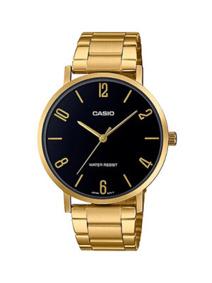 CASIO MID YEAR SALE นาฬิกาคาสิโอ พร้อมส่ง นาฬิกาข้อมือ นาฬิกากันน้ำ นาฬิกาของแท้ BTS ประกันศูนย์ CMG 1 ปี รุ่น MTP-VT01G-1B2 นาฬิกาสีทอง